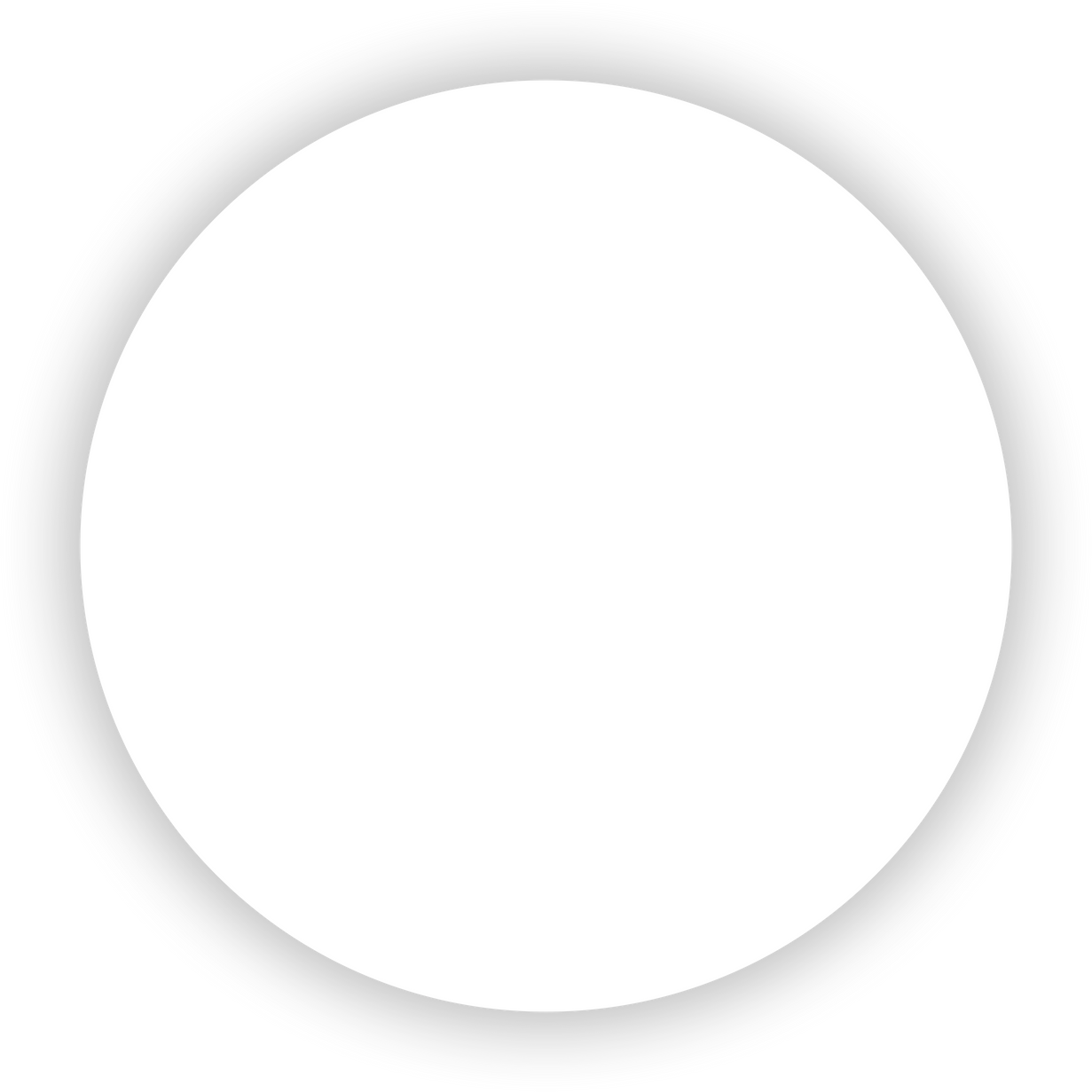 White Circle With Shadow